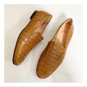 J. Crew Women’s Croc Embossed Smoking Loafers